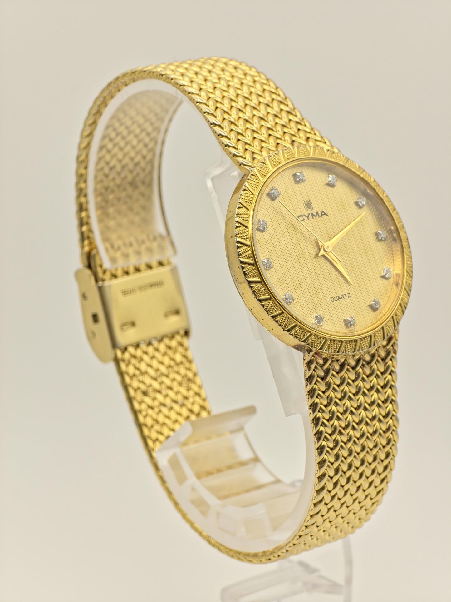 Cyma Quartz 809 Gold-Tone Swiss Watch Unisex | - 143
