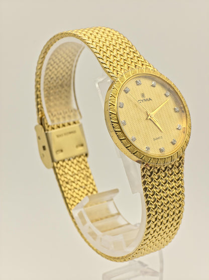 Cyma Quartz 809 Gold-Tone Swiss Watch Unisex | - 143