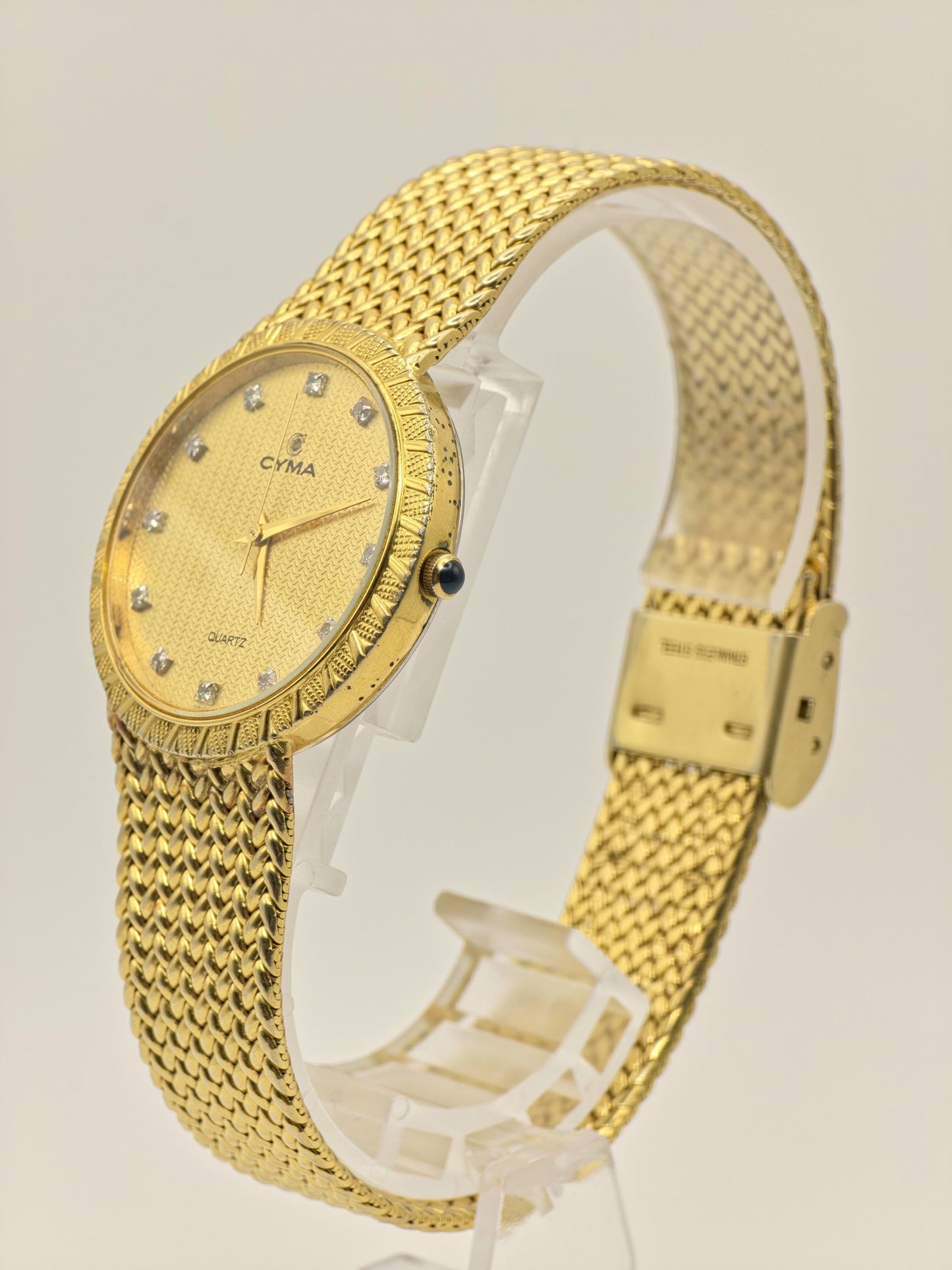 Cyma Quartz 809 Gold-Tone Swiss Watch Unisex | - 143
