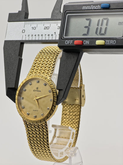 Cyma Quartz 809 Gold-Tone Swiss Watch Unisex | - 143
