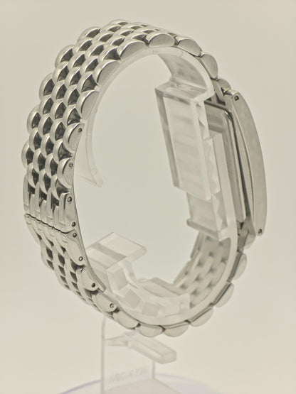 Alfredo Versace Rectangular Black Dial Steel Bracelet Unisex V737S | - 131