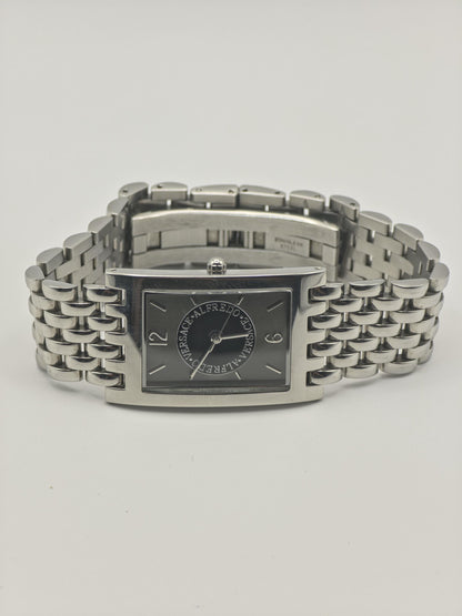 Alfredo Versace Rectangular Black Dial Steel Bracelet Unisex V737S | - 131