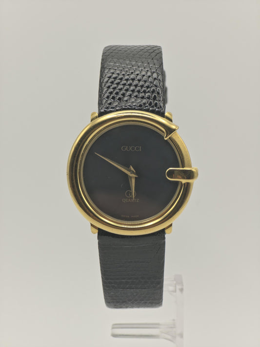 Gucci Gold Tone Black Dial Ladies Quartz Watch | - 137