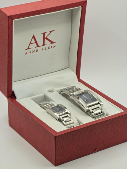 Anne Klein 753H - 763H Stainless Steel Couple Watch Set | His & Hers Quartz -182