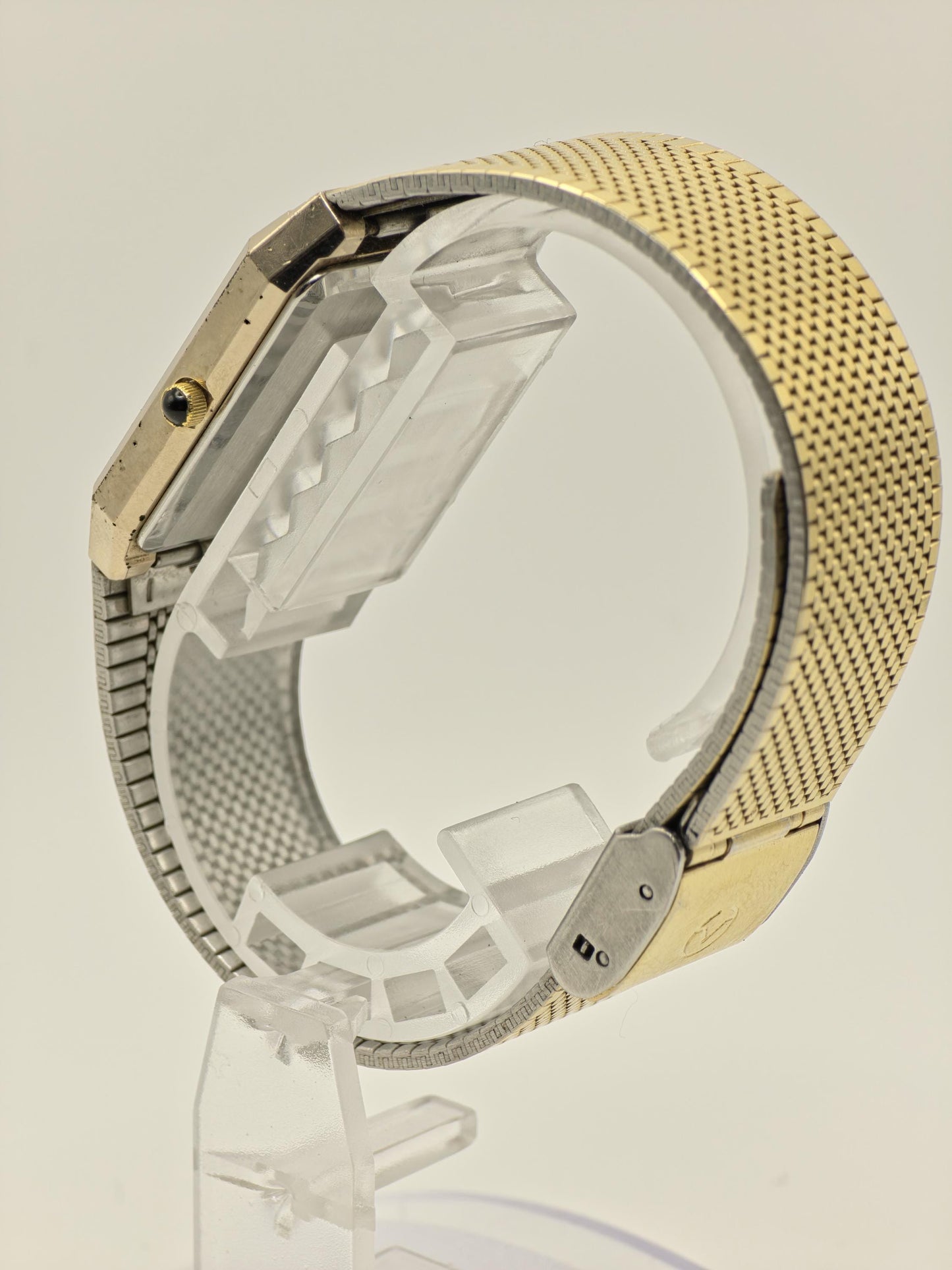 Aureole SW206 81142 Gold Tone Black Dial mens Quartz Watch | - 187