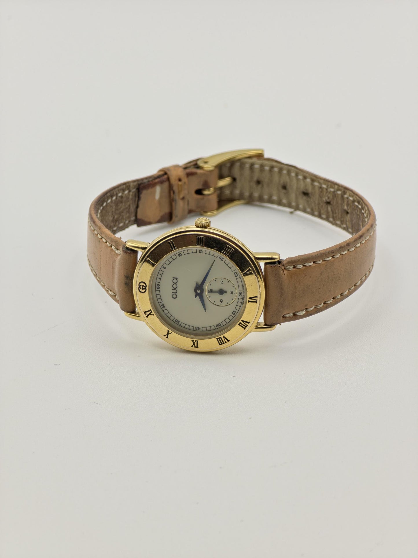 Gucci 3000.2.L Gold Tone Cream Dial Small Seconds Women Watch | Swiss Made - 188