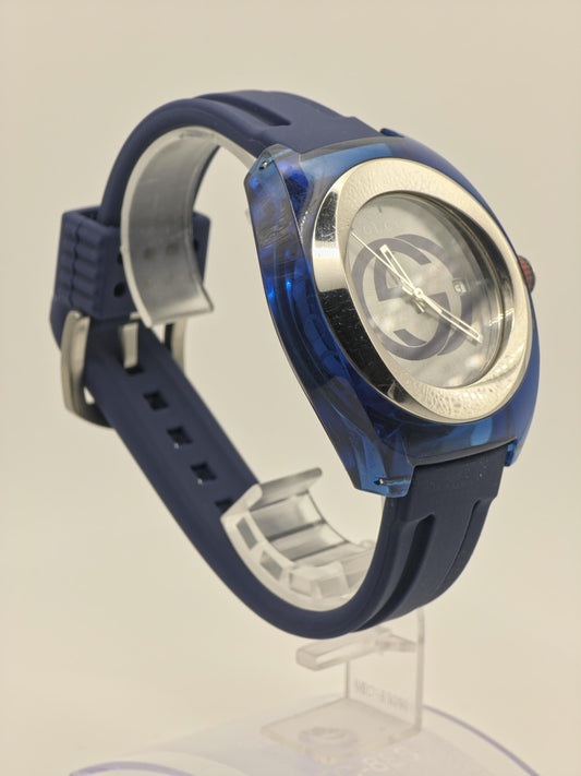 Gucci 137.1 Quartz Sport Style Blue Rubber Men’s Watch | - 194