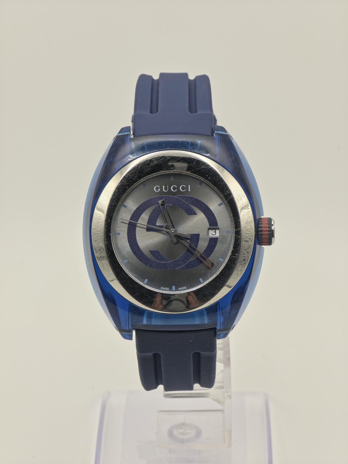 Gucci 137.1 Quartz Sport Style Blue Rubber Men’s Watch | - 194