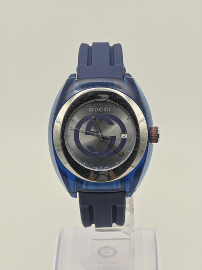 Gucci 137.1 Quartz Sport Style Blue Rubber Men’s Watch | - 194