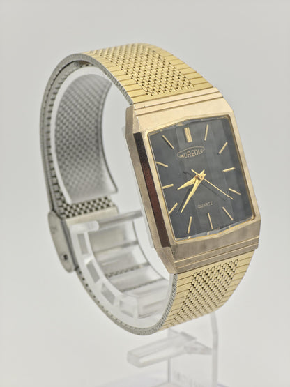 Aureole SW206 241986 Gold-Tone Black Dial Quartz Unisex Watch | - 196
