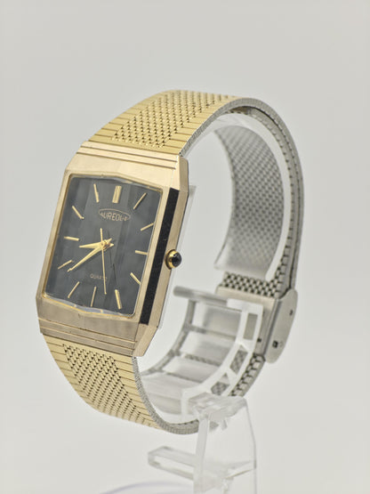 Aureole SW206 241986 Gold-Tone Black Dial Quartz Unisex Watch | - 196