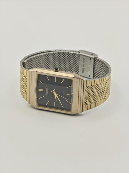 Aureole SW206 241986 Gold-Tone Black Dial Quartz Unisex Watch | - 196