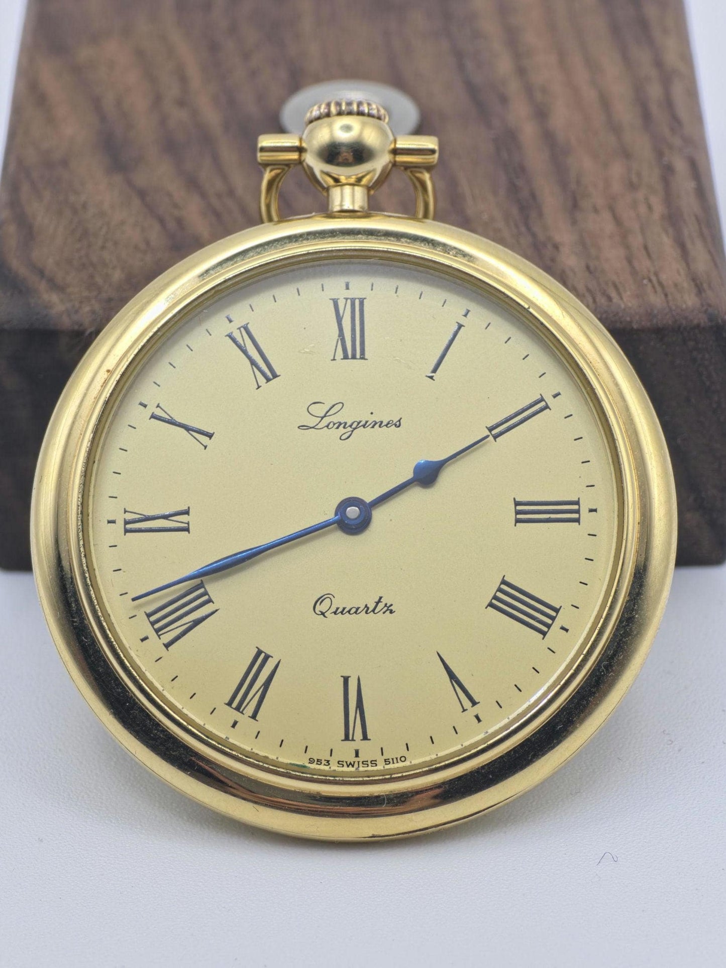 Longines Quartz Pocket Watch Swiss Made Vintage Gold Tone | - 200