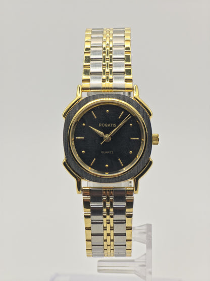 Rogatis Quartz Couple Watch Set His & Hers | Two-Tone Vintage Style | - 204