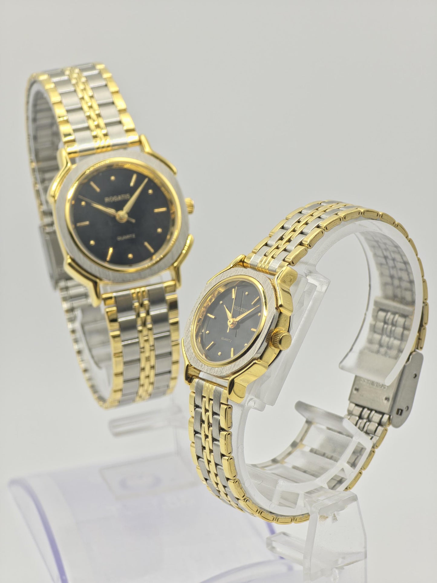 Rogatis Quartz Couple Watch Set His & Hers | Two-Tone Vintage Style | - 204