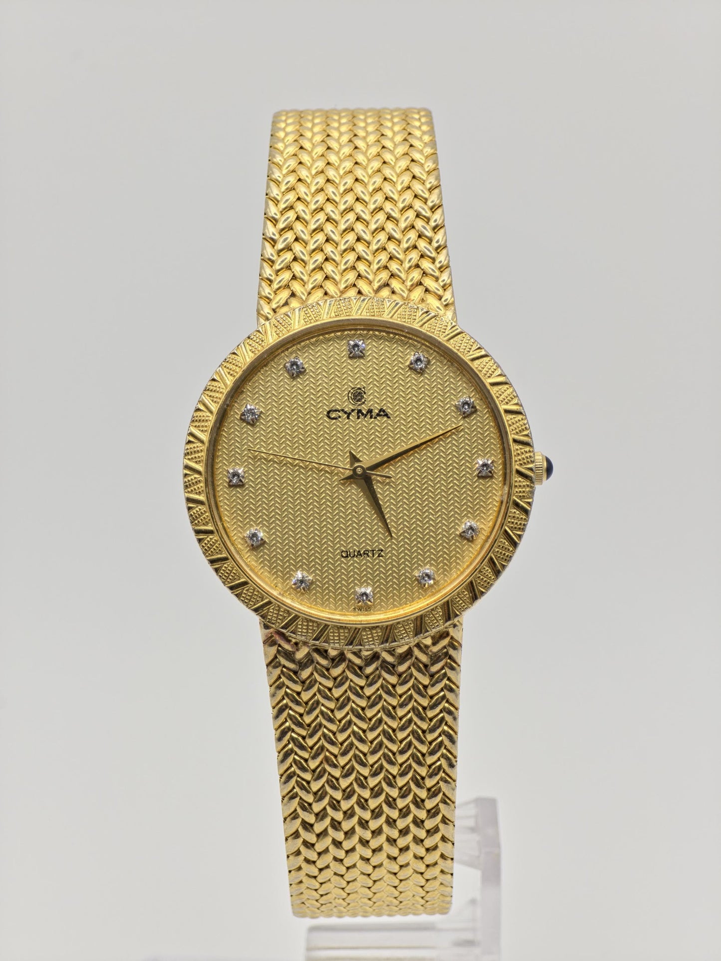 Cyma Quartz 809 Gold-Tone Swiss Watch Unisex | - 143