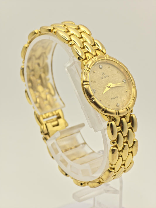 Elgin FK295 Gold Tone Vintage Quartz Watch Women | - 155