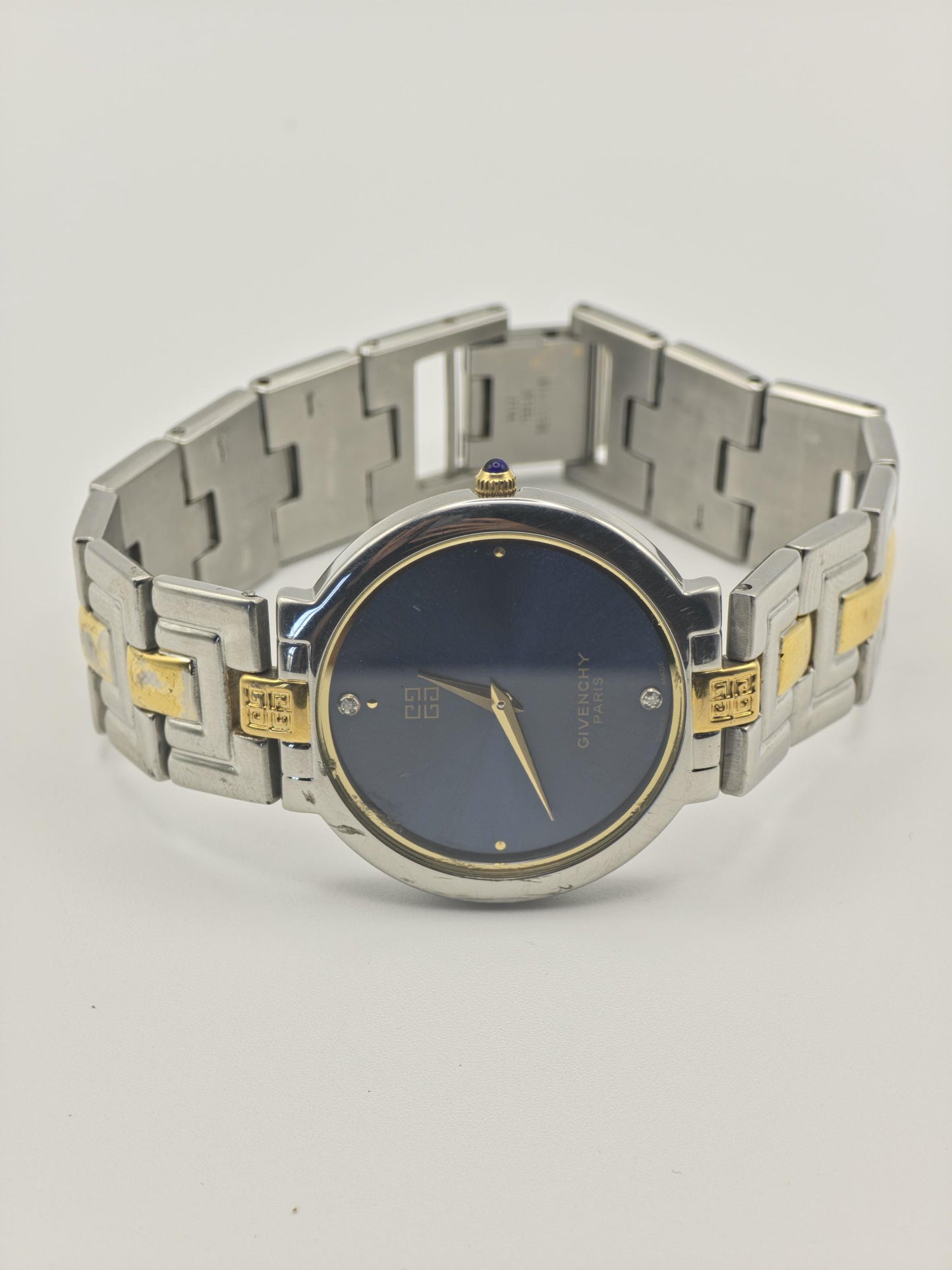 Givenchy Millesime III Blue Dial Two-Tone Quartz Watch Swiss Made - 207