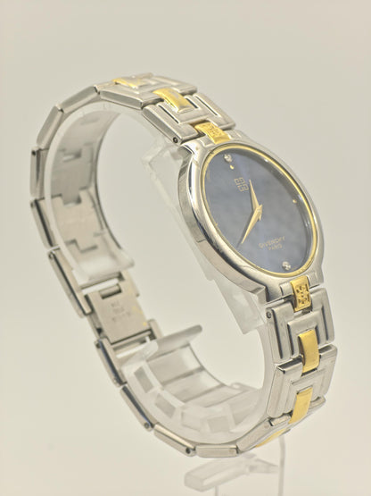Givenchy Millesime III Blue Dial Two-Tone Quartz Watch Swiss Made - 207
