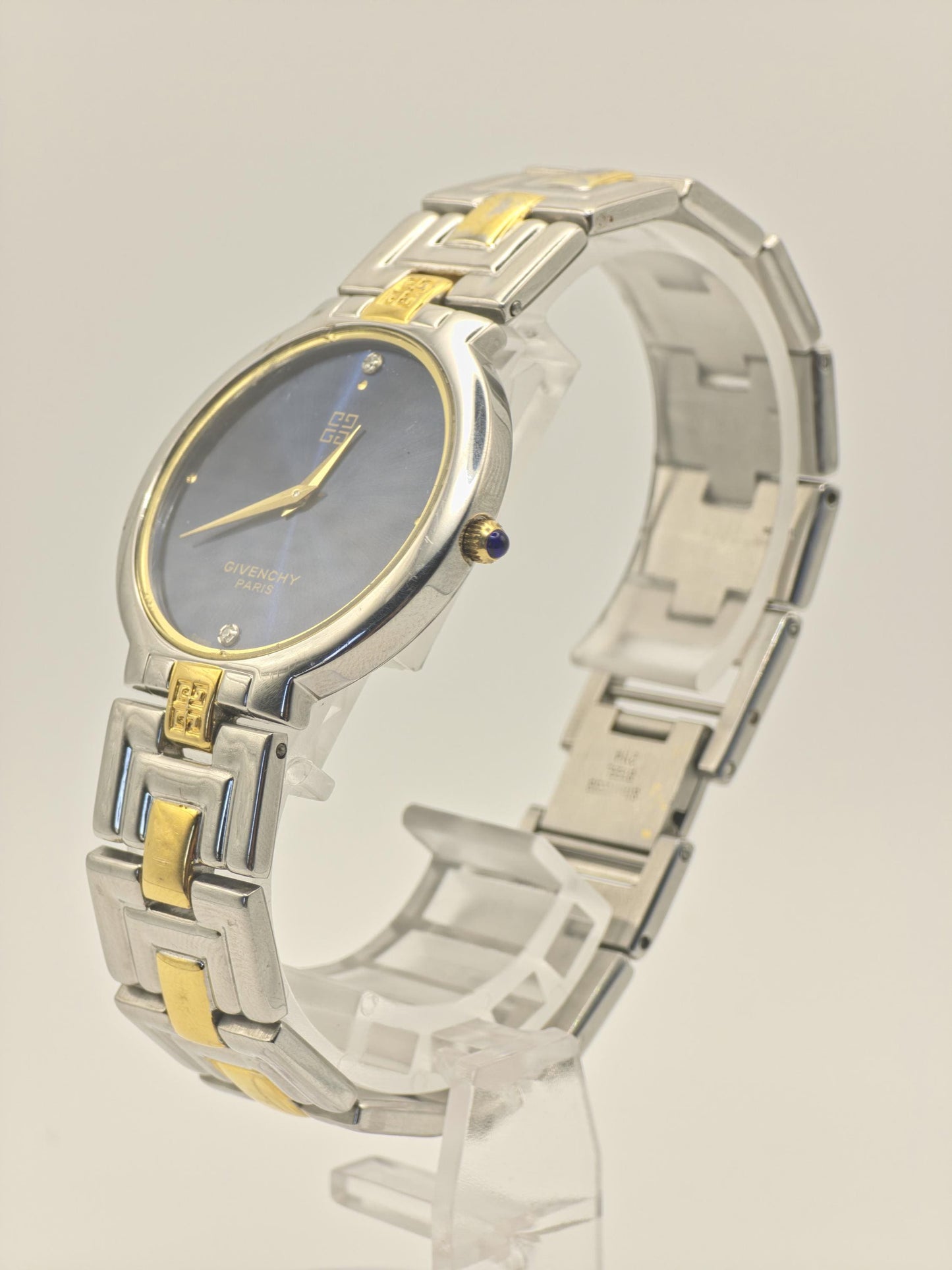 Givenchy Millesime III Blue Dial Two-Tone Quartz Watch Swiss Made - 207