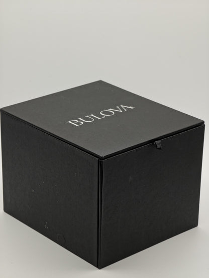 Bulova 97A138 Men Automatic Skeleton Watch Gold Tone Box Only | - 180