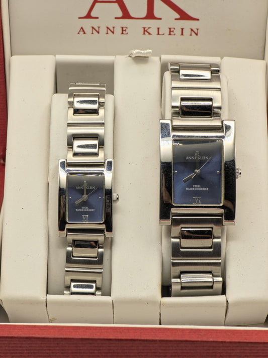 Anne Klein 753H - 763H Stainless Steel Couple Watch Set | His & Hers Quartz -182