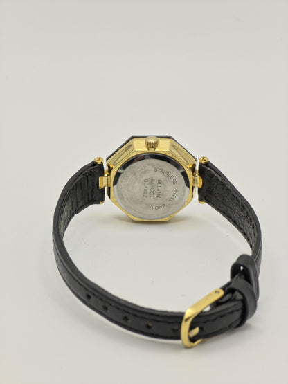 Belami BA-587L Black Dial Gold-Tone Ladies Vintage Quartz Watch | - 185
