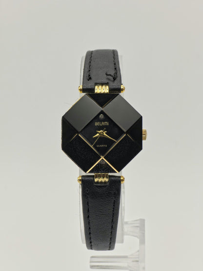 Belami BA-587L Black Dial Gold-Tone Ladies Vintage Quartz Watch | - 185