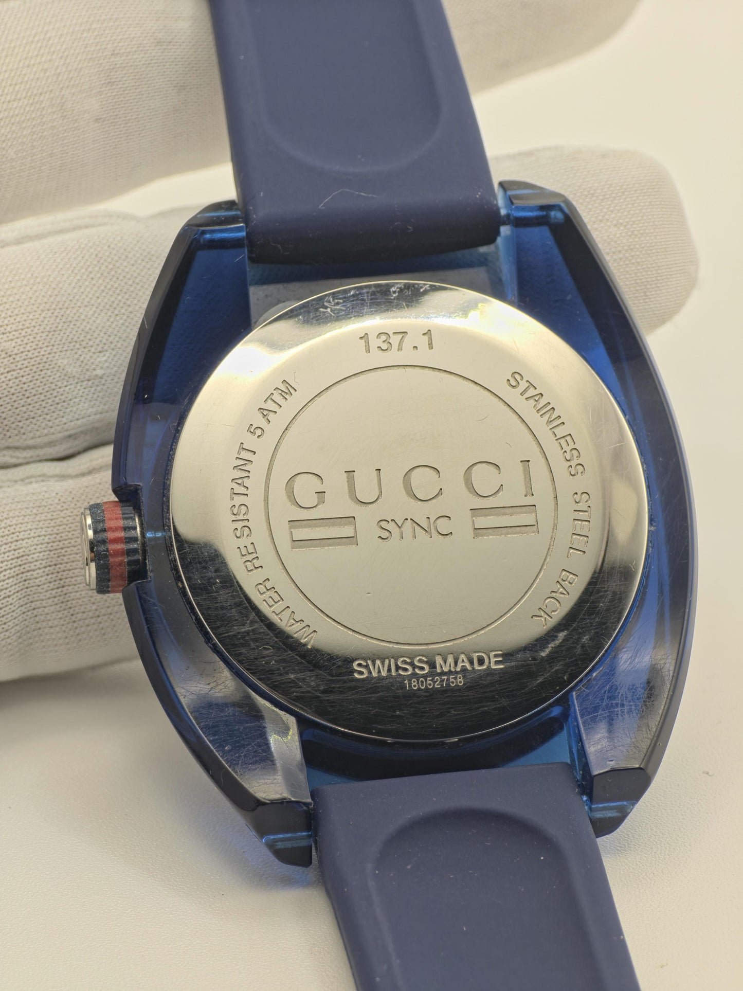Gucci 137.1 Quartz Sport Style Blue Rubber Men’s Watch | - 194