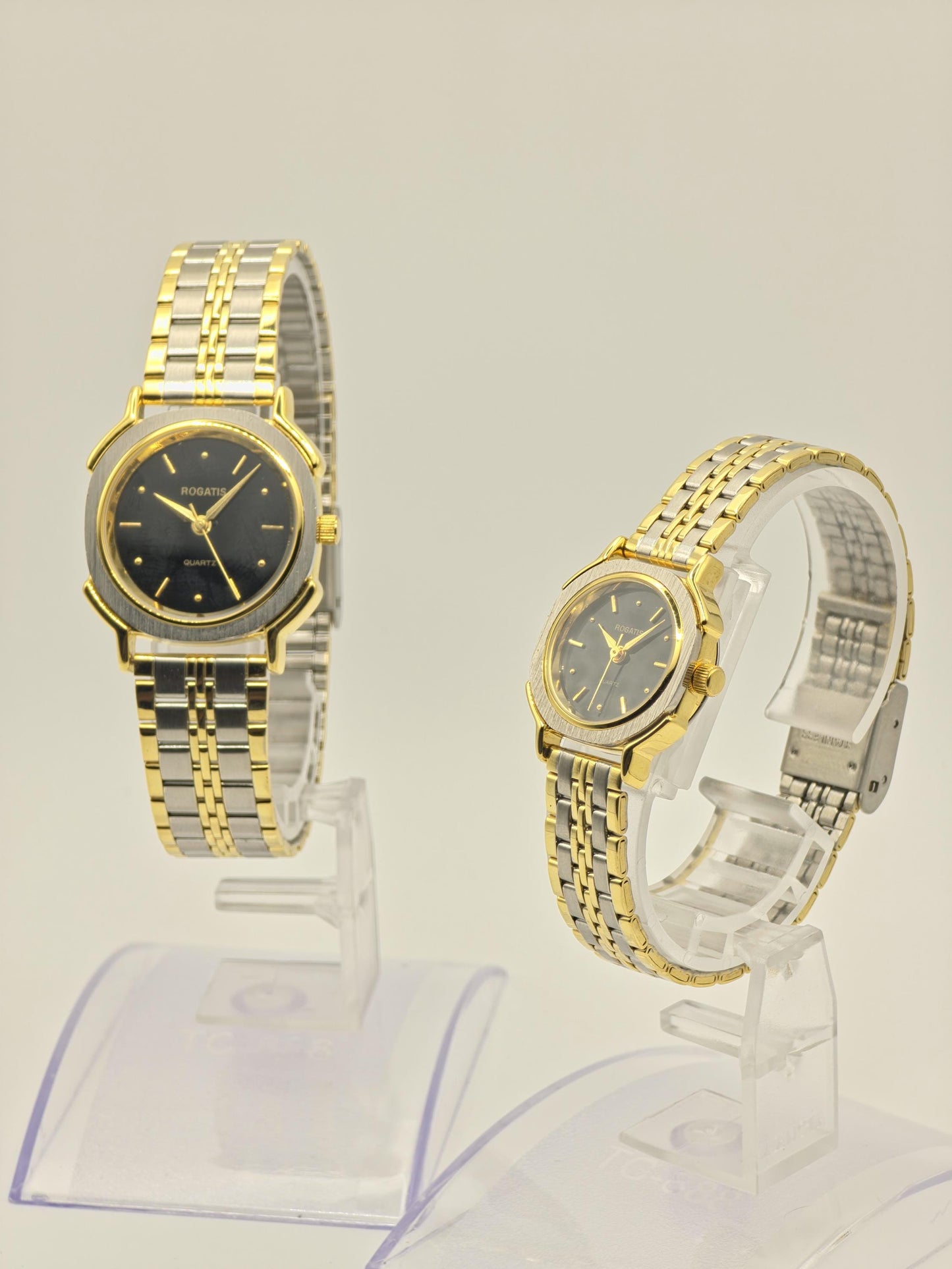 Rogatis Quartz Couple Watch Set His & Hers | Two-Tone Vintage Style | - 204