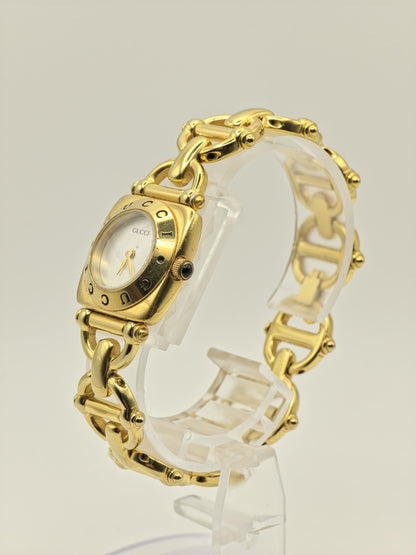 Gucci 6400L Gold Tone Vintage Watch Women Mother of Pearl Dial with Box - 214