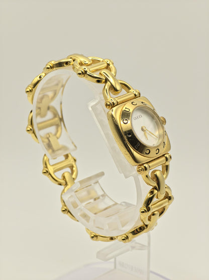 Gucci 6400L Gold Tone Vintage Watch Women Mother of Pearl Dial with Box - 214