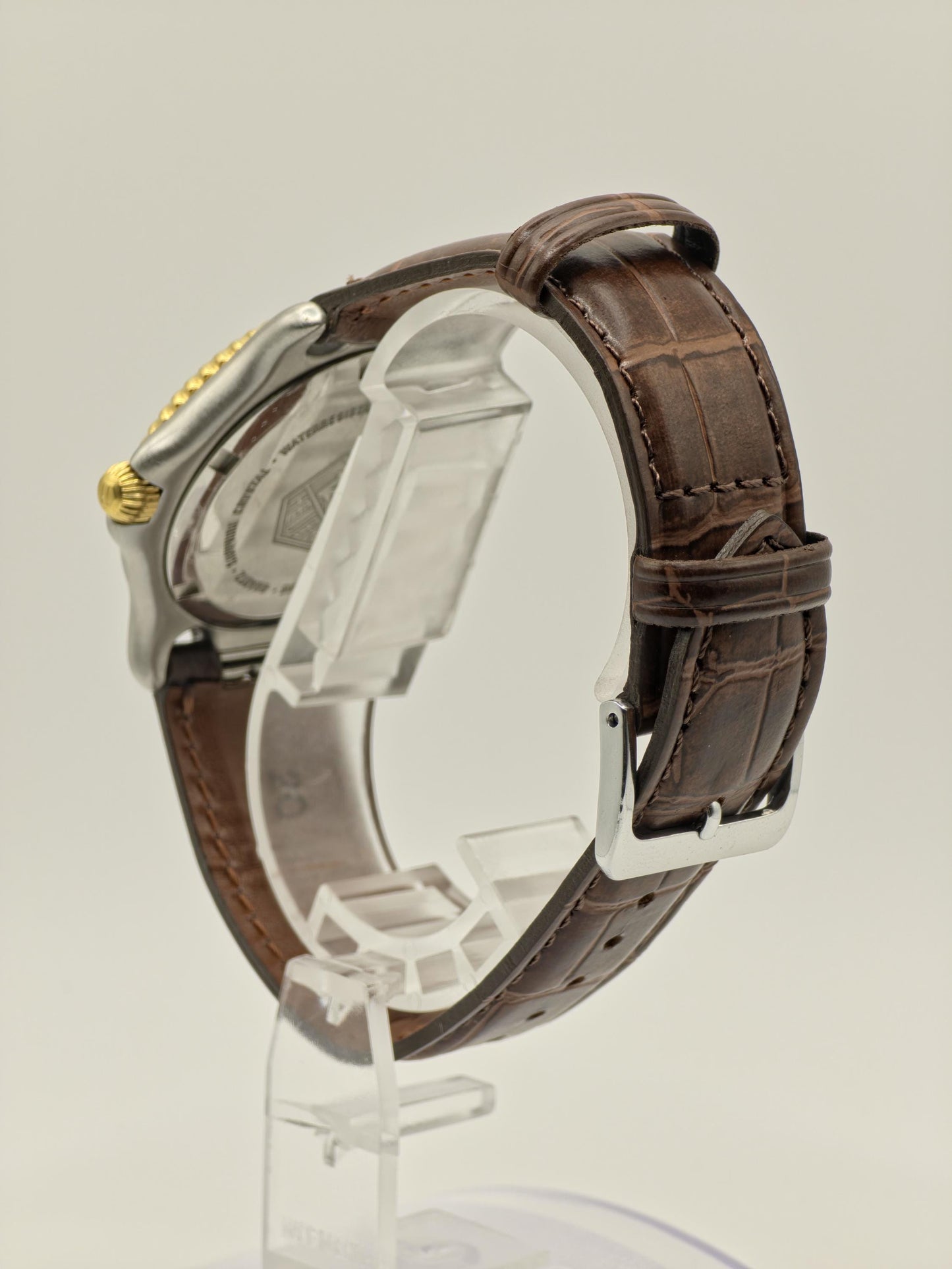 TAG Heuer S94.706M/E Professional 200M Watch Men Two Tone Gray Dial Quartz - 218