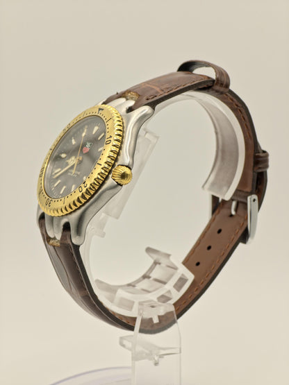 TAG Heuer S94.706M/E Professional 200M Watch Men Two Tone Gray Dial Quartz - 218