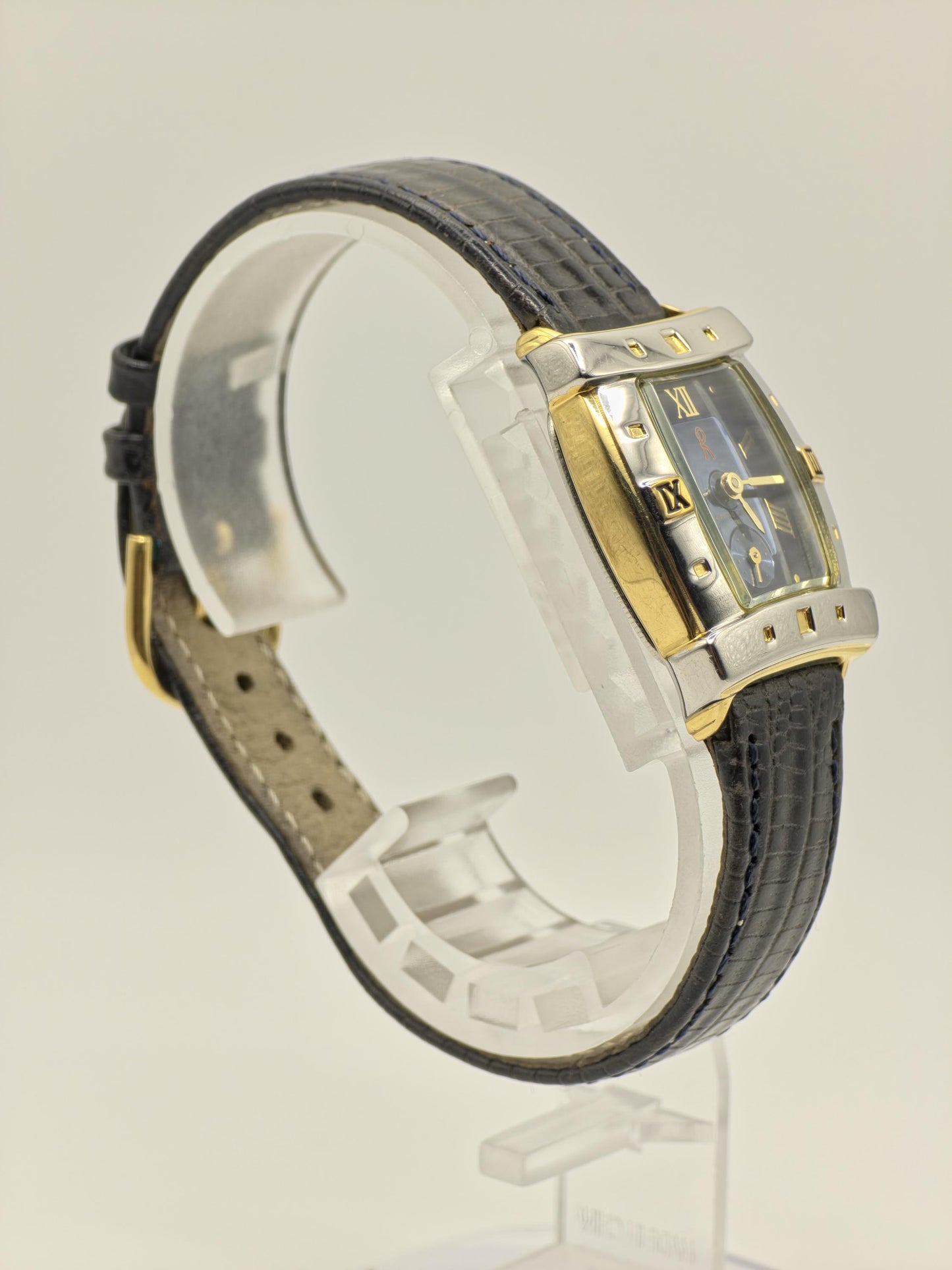 Roberta di Camerino 7004 Watch Women Blue Dial Two Tone Vintage - 223