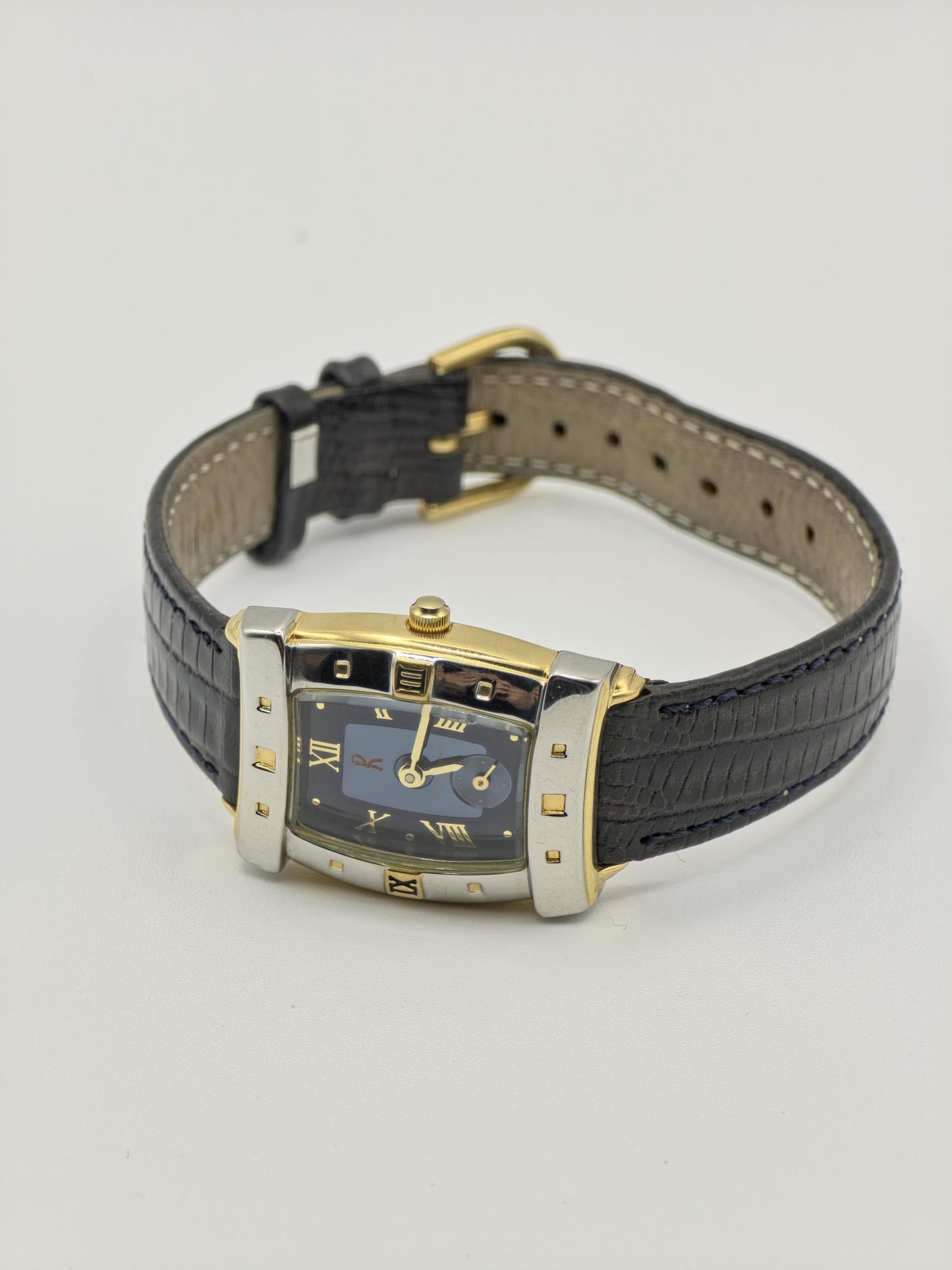 Roberta di Camerino 7004 Watch Women Blue Dial Two Tone Vintage - 223
