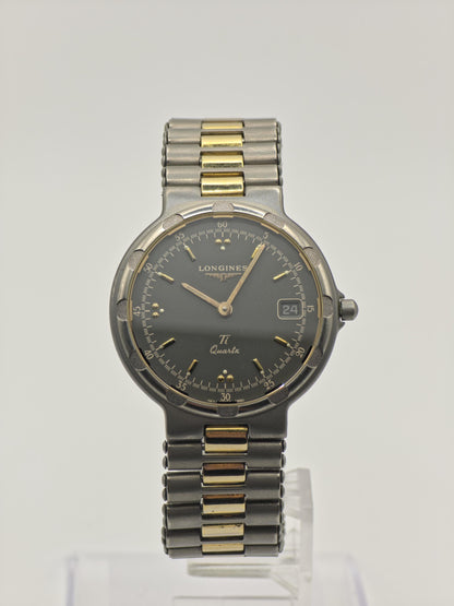 Longines Conquest Ti Quartz Titanium Watch Unisex Two Tone Date - 233