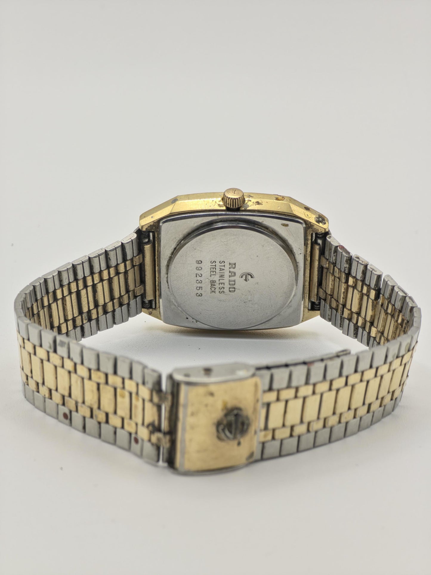 Rado Elegance Quartz Vintage Watch Two Tone Gold Date Swiss - 234