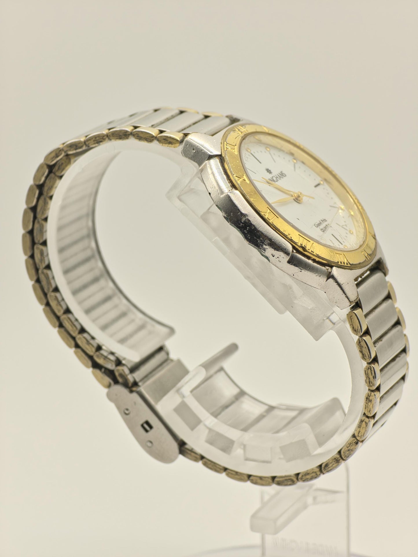 Junghans Grand Prix Quartz Two Tone Roman Bezel Watch Couple  Set - 239