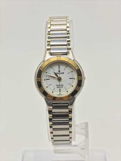 Junghans Grand Prix Quartz Two Tone Roman Bezel Watch Couple  Set - 239