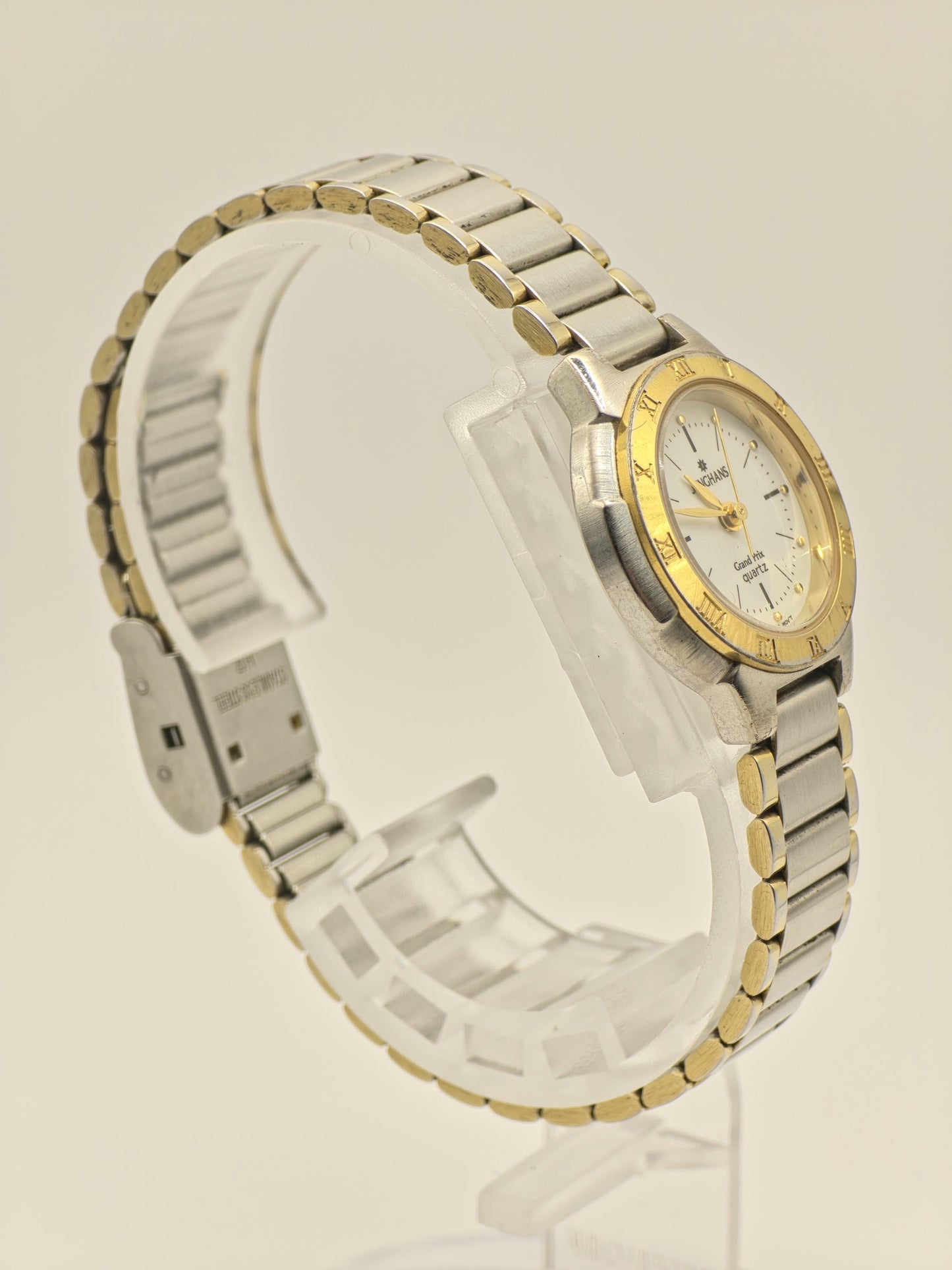 Junghans Grand Prix Quartz Two Tone Roman Bezel Watch Couple  Set - 239