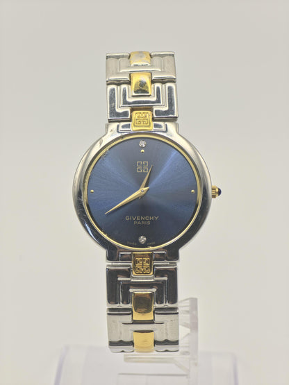 Givenchy Millesime III Blue Dial Two-Tone Quartz Watch Swiss Made - 207