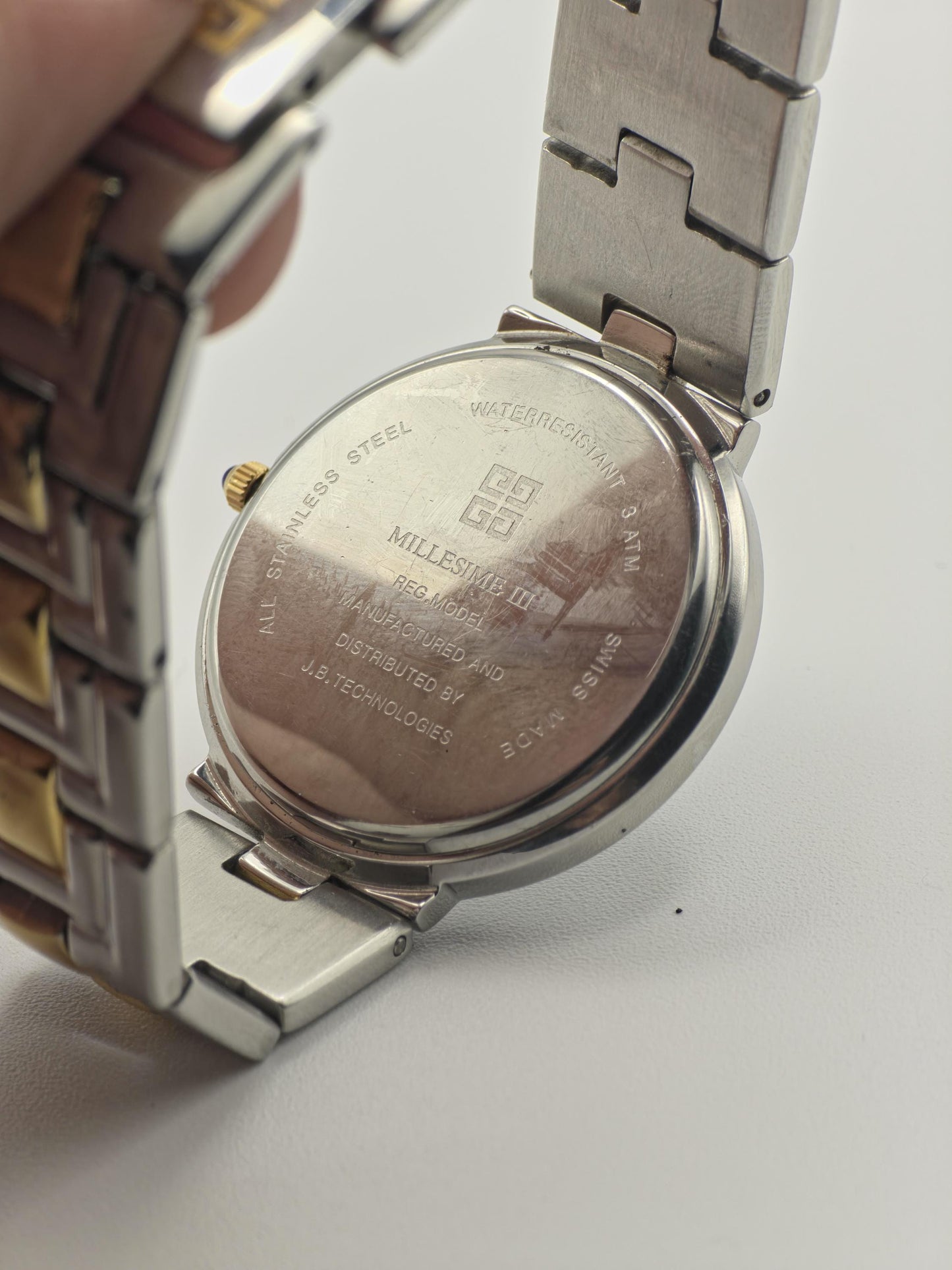 Givenchy Millesime III Blue Dial Two-Tone Quartz Watch Swiss Made - 207