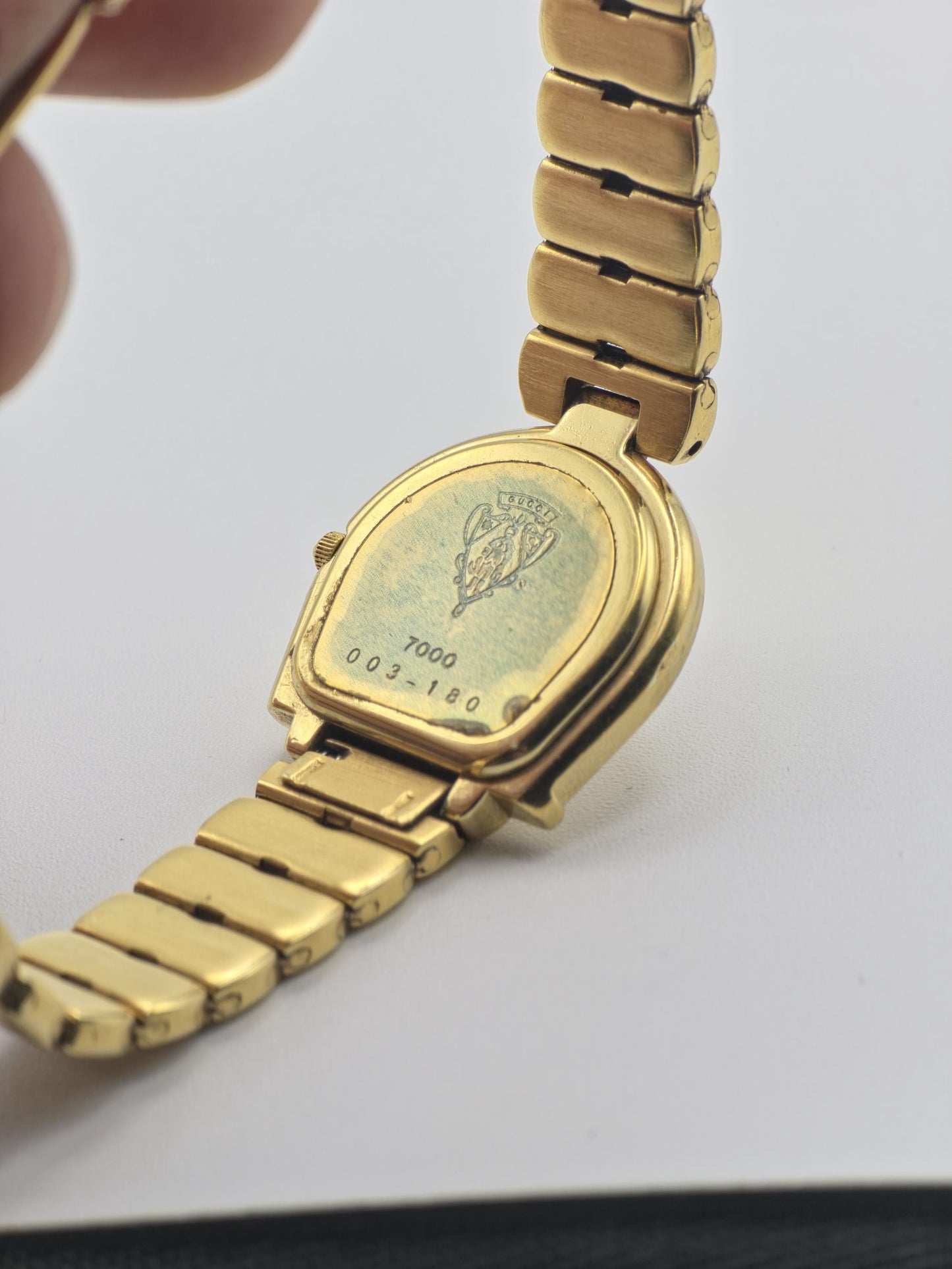 Gucci 7000 Gold Tone Vintage Quartz Watch Swiss Made Women - 208