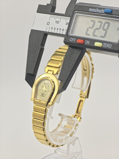 Gucci 7000 Gold Tone Vintage Quartz Watch Swiss Made Women - 208