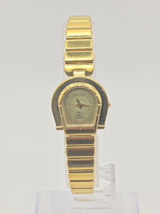 Gucci 7000 Gold Tone Vintage Quartz Watch Swiss Made Women - 208