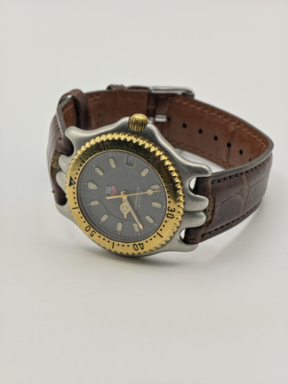 TAG Heuer S94.706M/E Professional 200M Watch Men Two Tone Gray Dial Quartz - 218