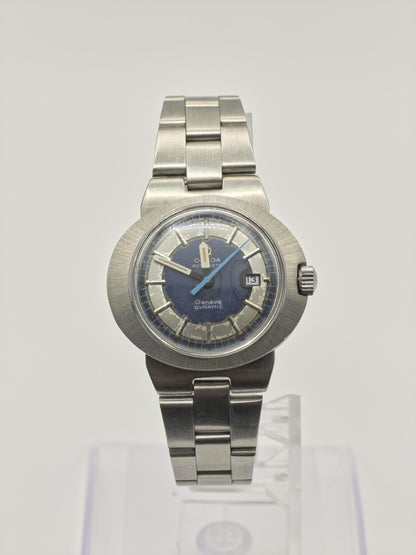 Omega Geneve Dynamic Automatic Watch Women Blue Dial Stainless Steel Vintage-219