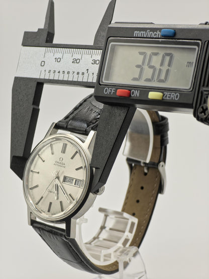 Omega Geneve Automatic Day Date Watch Men Silver Dial Vintage - 221