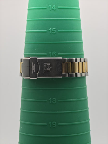 Elgin FK346 Watch Men Two Tone Date Quartz 200M Sports - 227